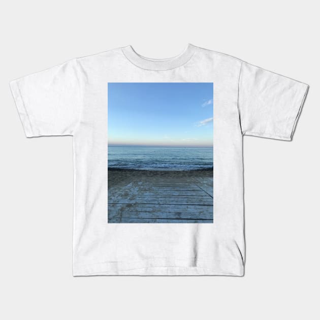 Calm seaside Kids T-Shirt by MoondesignA